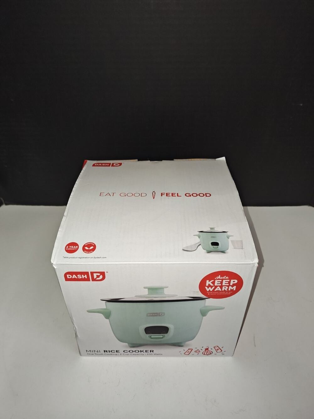 Dash Mini Aqua Rice Cooker Steamer With Removable Nonstick Pot Home Kitchen